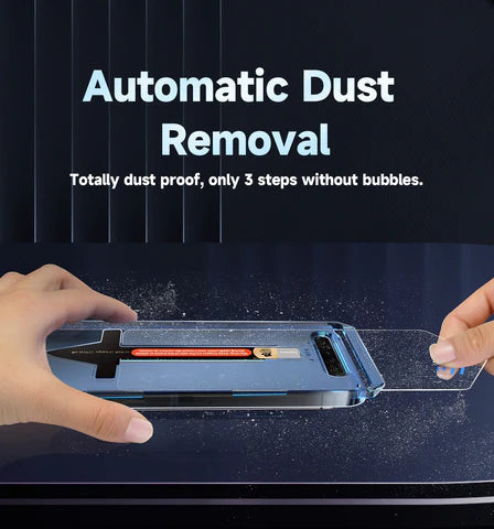 Bubble-Free Screen Shield with Automatic Cleaning