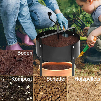 Rotating Soil and Compost Sifter with Metal Frame – Ergonomic Design