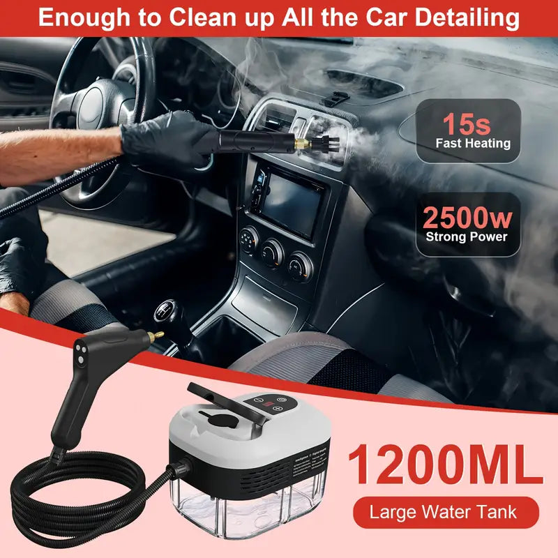 2500W Multi-Purpose Steam Cleaner with Protective Gloves