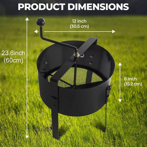 Rotating Soil and Compost Sifter with Metal Frame – Ergonomic Design