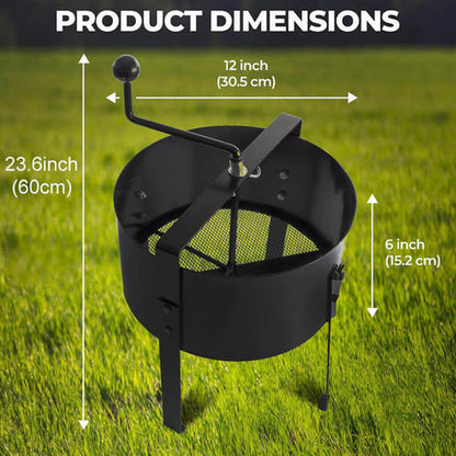 Rotating Soil and Compost Sifter with Metal Frame – Ergonomic Design