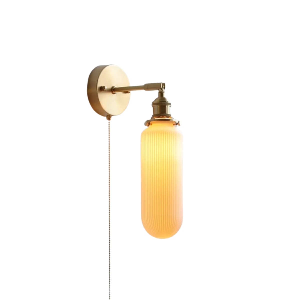 LED Wall Sconce in Ceramic for Bedroom with Pull Switch