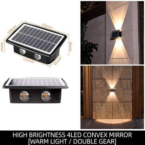 Buy One Get One Free - Solar-Powered LED Wall Light
