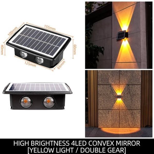 Buy One Get One Free - Solar-Powered LED Wall Light