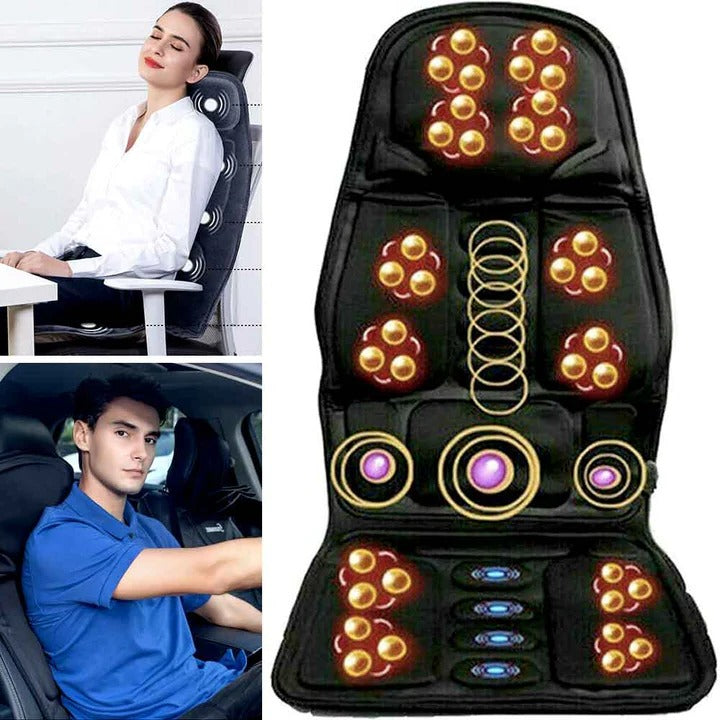 Stylish Massage Chair Cushion Featuring Heated Neck Support Pillow