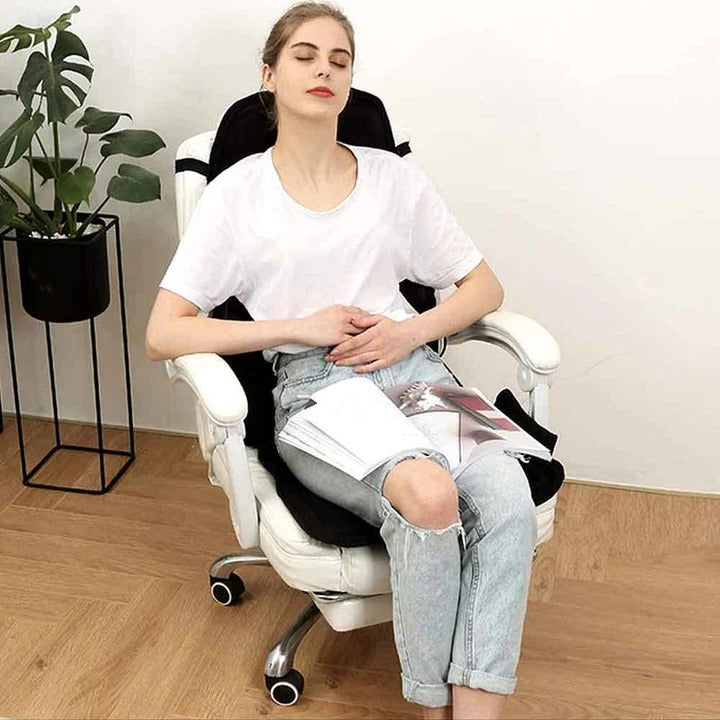 Stylish Massage Chair Cushion Featuring Heated Neck Support Pillow