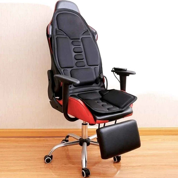 Stylish Massage Chair Cushion Featuring Heated Neck Support Pillow