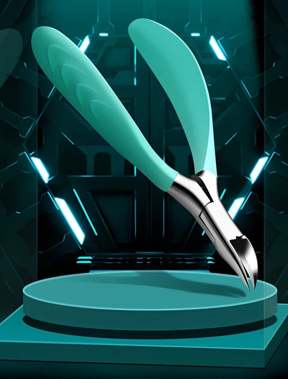 Ergonomic Nail Clipper for Seniors with Splash Guard – Painless for Thick or Ingrown Toenails
