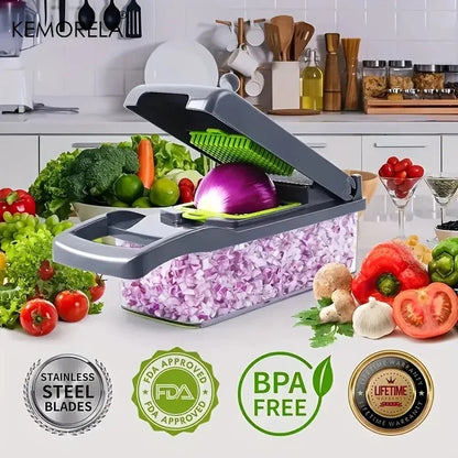 All-in-One Food Prep Tool with Chopping, Slicing & Grating