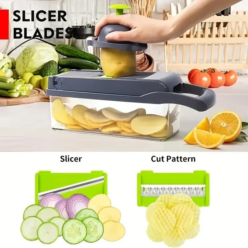 All-in-One Food Prep Tool with Chopping, Slicing & Grating
