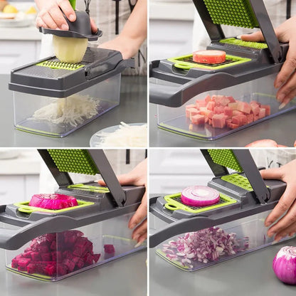 All-in-One Food Prep Tool with Chopping, Slicing & Grating