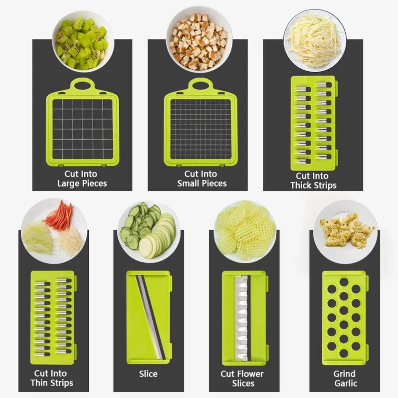 All-in-One Food Prep Tool with Chopping, Slicing & Grating