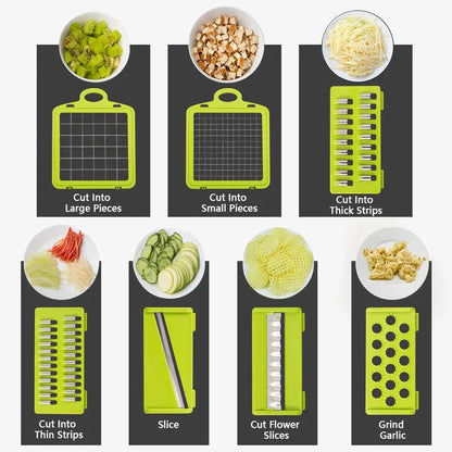 All-in-One Food Prep Tool with Chopping, Slicing & Grating
