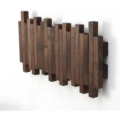 Coat Hook Rack Made from Natural Wood