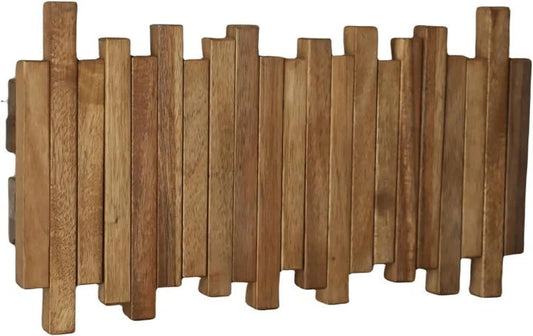 Coat Hook Rack Made from Natural Wood