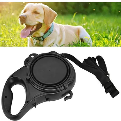 4-in-1 Dog Leash with Water Bottle and Bowl – Multifunctional Design