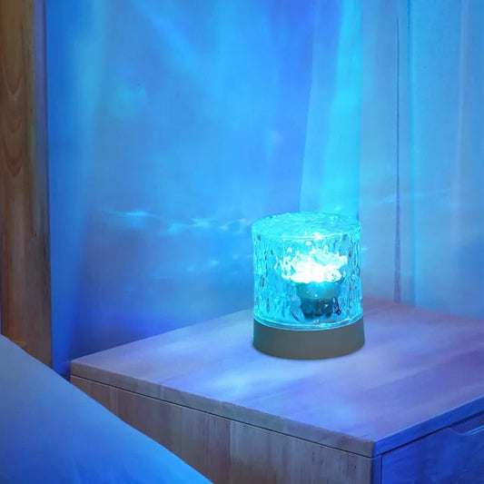 Night Light with Crystal Ripple Projector