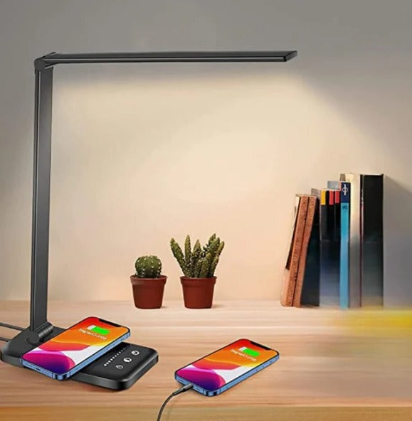 LED Desk Lamp with Charging Feature – Adjustable Brightness