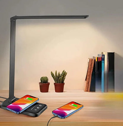 LED Desk Lamp with Charging Feature – Adjustable Brightness