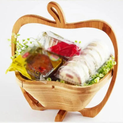 Bamboo Cutting Board and Collapsible Fruit Basket
