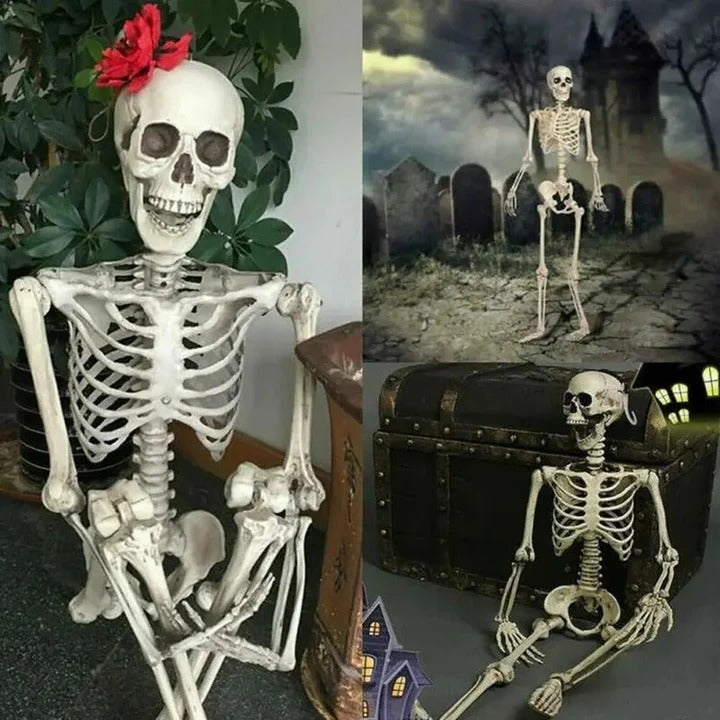 Poseable Skeleton for Halloween Decor – Creepy Figure