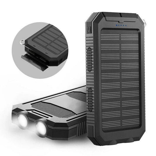 30,000mAh Waterproof Solar Power Bank - External Charger