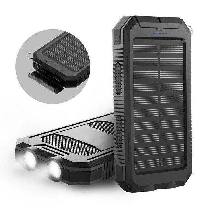 Solar Power Bank 30,000mAh – Waterproof Portable Charger