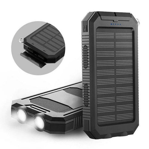 Solar Power Bank 30,000mAh – Waterproof Portable Charger