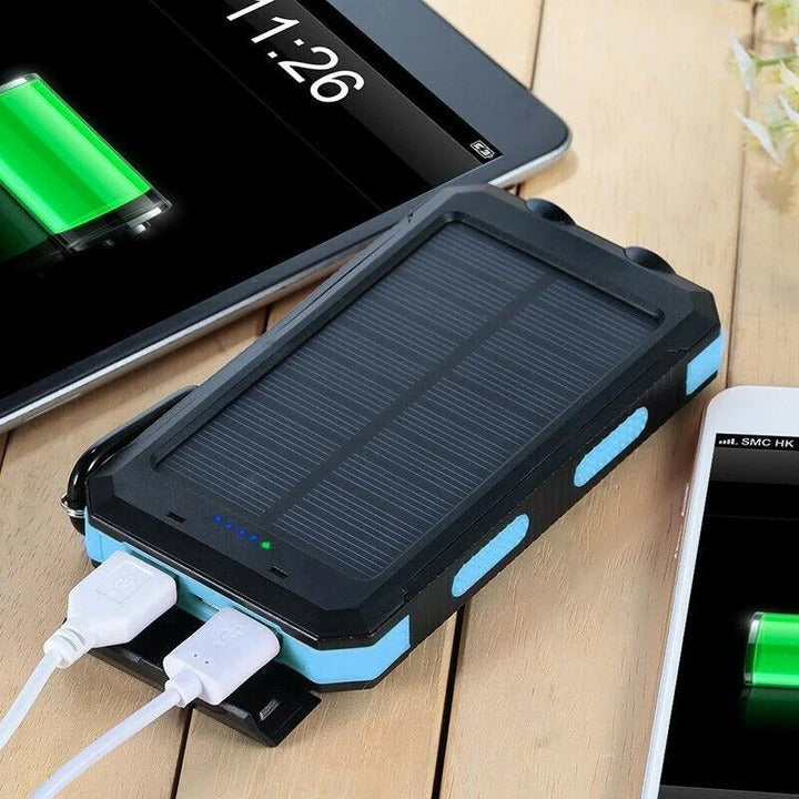 Solar Power Bank 30,000mAh – Waterproof Portable Charger