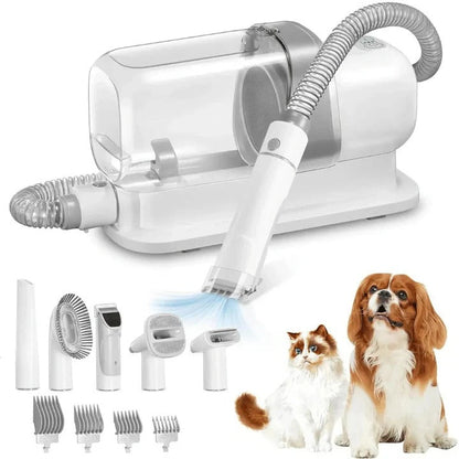 Quiet Dog Grooming Vacuum with Complete Pet Hair Clippers and Brush Set