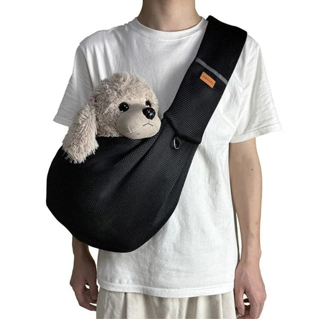 Lightweight Crossbody Dog Sling Bag - Breathable Shoulder Carrier