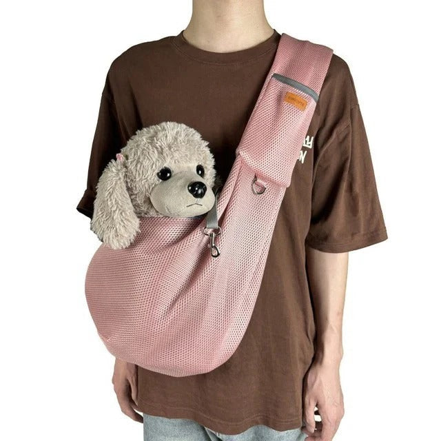 Lightweight Crossbody Dog Sling Bag - Breathable Shoulder Carrier