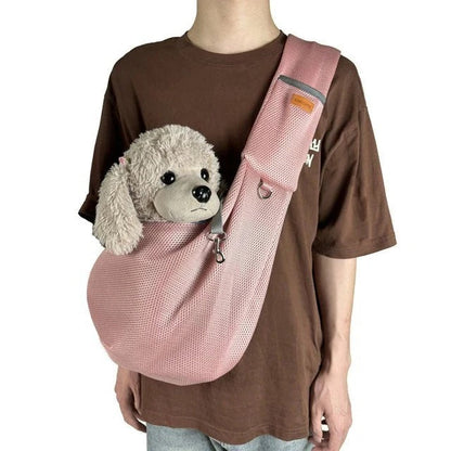 Lightweight Crossbody Dog Sling Bag - Breathable Shoulder Carrier