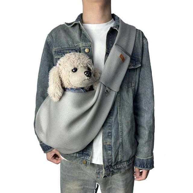 Lightweight Crossbody Dog Sling Bag - Breathable Shoulder Carrier