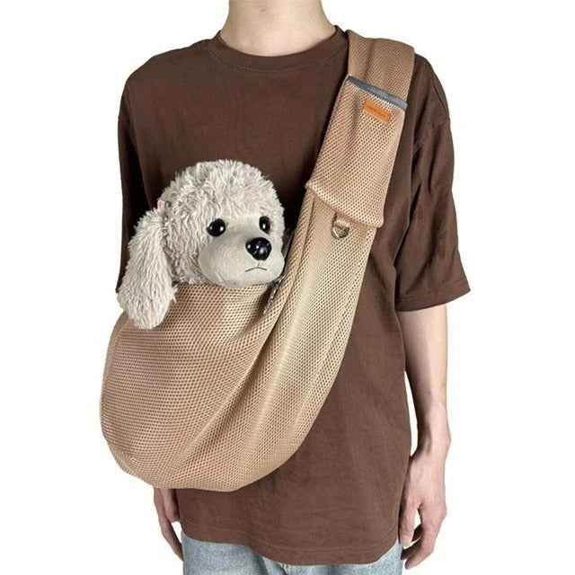 Lightweight Crossbody Dog Sling Bag - Breathable Shoulder Carrier