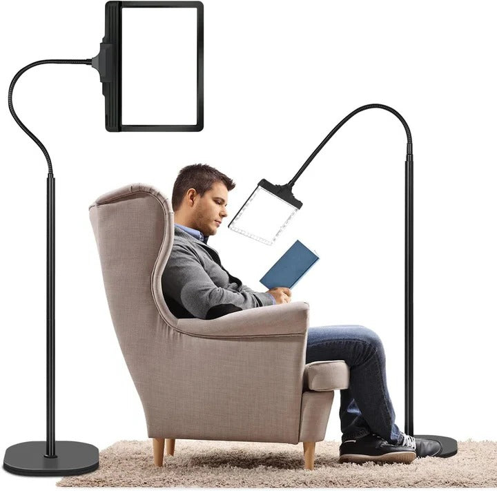 LED Lighted Full-Page Magnifier Glass