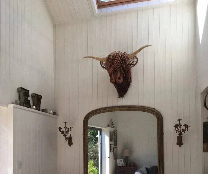Decorative Cow Wall Art Sculpture – Mounted Design