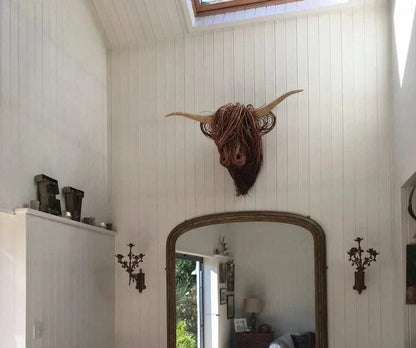 Decorative Cow Wall Art Sculpture – Mounted Design