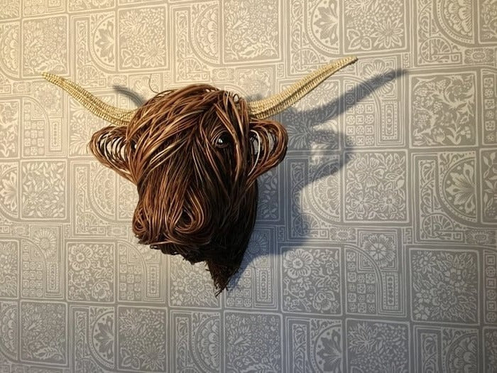 Decorative Cow Wall Art Sculpture – Mounted Design