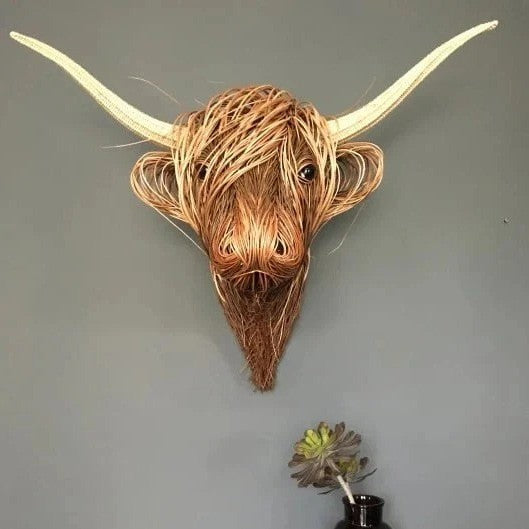 Decorative Cow Wall Art Sculpture – Mounted Design