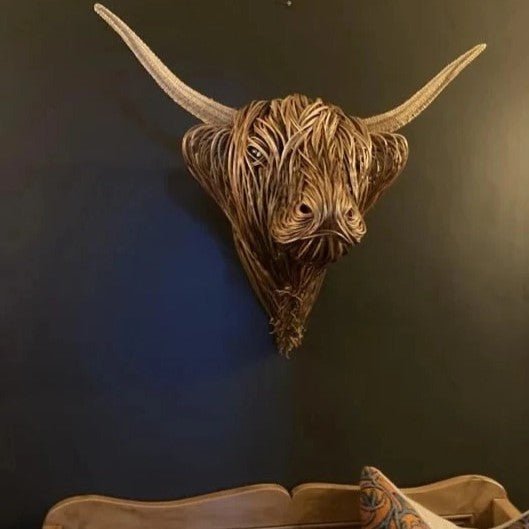 Decorative Cow Wall Art Sculpture – Mounted Design
