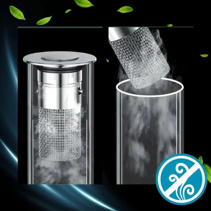 Pop-Up Sink Stopper with Built-In Strainer for Odor Control