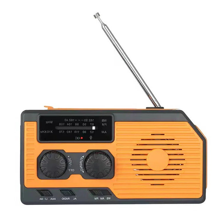 Emergency Radio with Hand Crank and Solar Power
