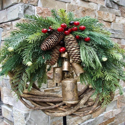 Boho Rustic Holiday Wreath for Door and Wall Decoration