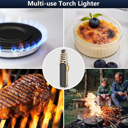 Versatile Adjustable Lighter with Blue Flame for Indoor and Outdoor Use