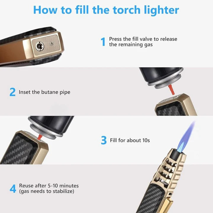 Versatile Adjustable Lighter with Blue Flame for Indoor and Outdoor Use