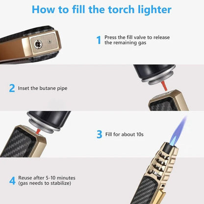 Versatile Adjustable Lighter with Blue Flame for Indoor and Outdoor Use