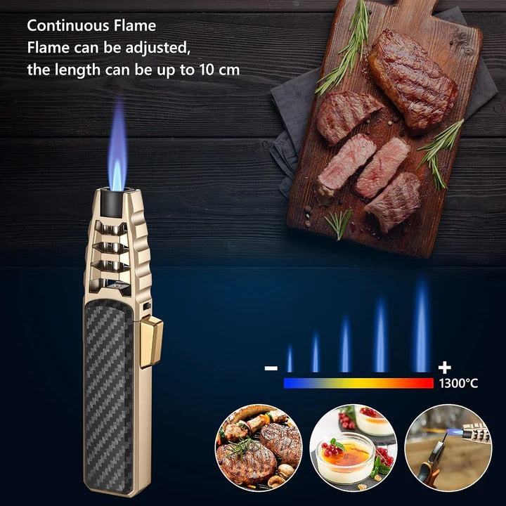 Versatile Adjustable Lighter with Blue Flame for Indoor and Outdoor Use