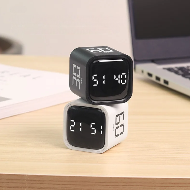Gravity Sensing Timer Cube with LED Display and Smart Features