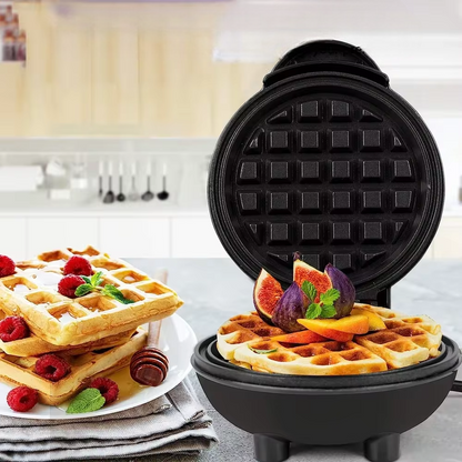 Mini Electric Waffle Maker with Nonstick Coating